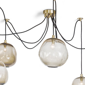 Regina Andrew Small Molten Glass Spider Chandelier – Natural Brass
