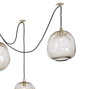 Regina Andrew Small Molten Glass Spider Chandelier – Natural Brass