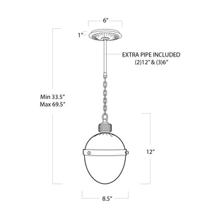 Otis Pendant Small (Polished Nickel)