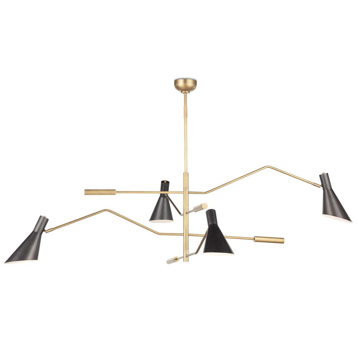 Spyder Chandelier (Blackened Brass and Natural Brass)