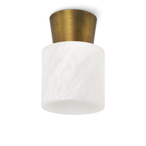 Hazel Alabaster Flush Mount (Natural Brass)