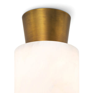 Hazel Alabaster Flush Mount (Natural Brass)