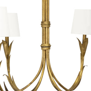 River Reed Chandelier Small (Antique Gold Leaf)