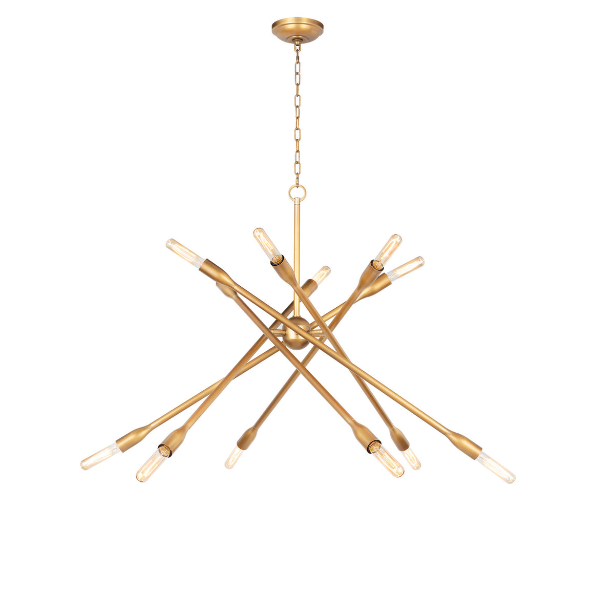 Cobra Chandelier Large (Natural Brass)