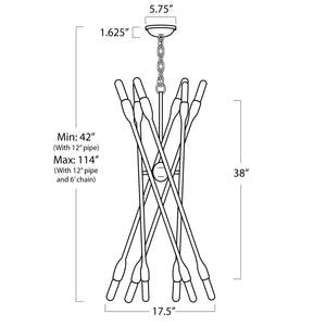 Cobra Chandelier Large (Polished Nickel)