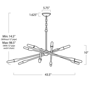 Cobra Chandelier Large (Polished Nickel)