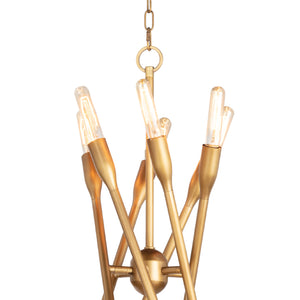 Cobra Chandelier Small (Natural Brass)