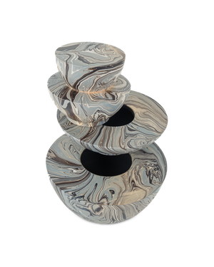 Marbleized Stacking Box Set of 3