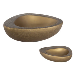 Uttermost Ovate Brass Bowls, Set Of 2