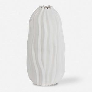 Uttermost Merritt White Floor Vase