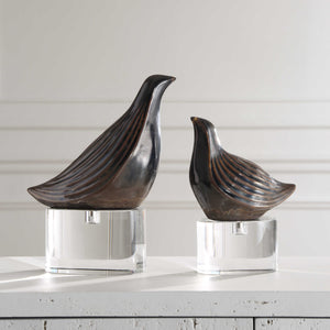 Uttermost Nesting Bird Gray Sculptures, S/2