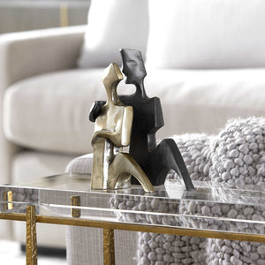 Uttermost Affection Bronze Gold Sculpture, S/2