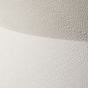 Uttermost Luxe White Shagreen Round Box