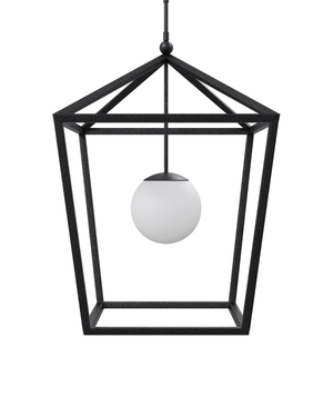 Denison Large Black Outdoor Lantern