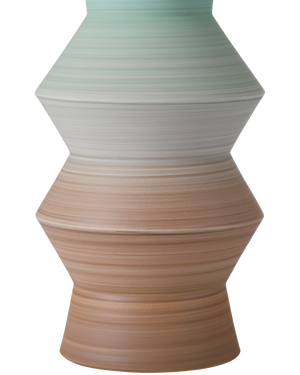 Happy 80's Brown & Pale Blue Vase Set of 2