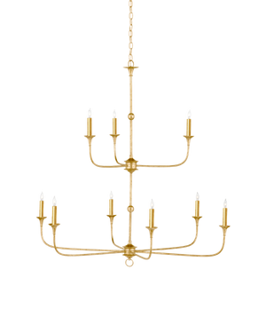 Nottaway Two-Tier Gold Chandelier