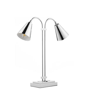 Symmetry Nickel Double Desk Lamp