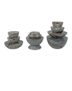 Marbleized Stacking Box Set of 3