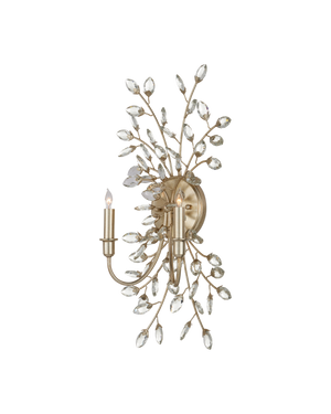 Forget-Me-Not Silver Wall Sconce