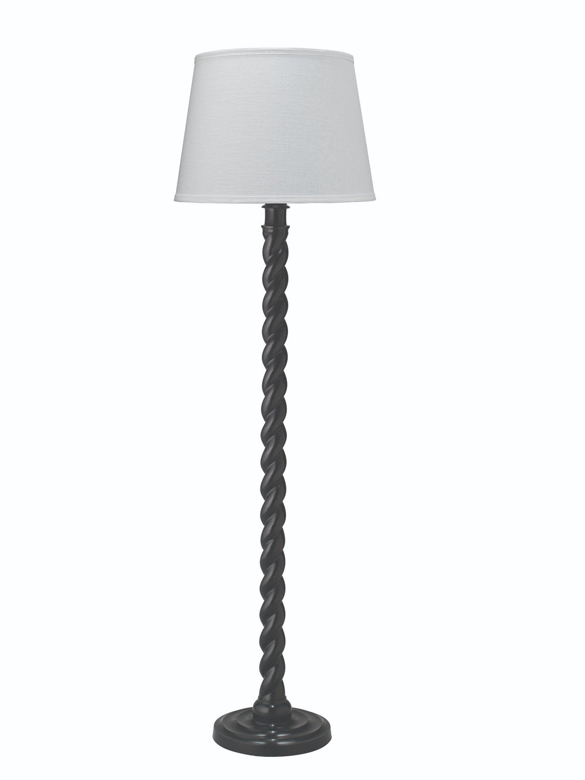 Barley Twist 1-Light Floor Lamp, Black Metal
