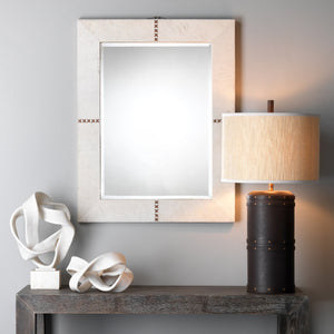 Barrell Leather Table Lamp with Elephant Hemp Shade