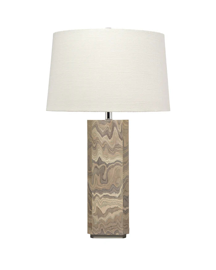 Canyon Table Lamp, Sand Grey Wood Veneer