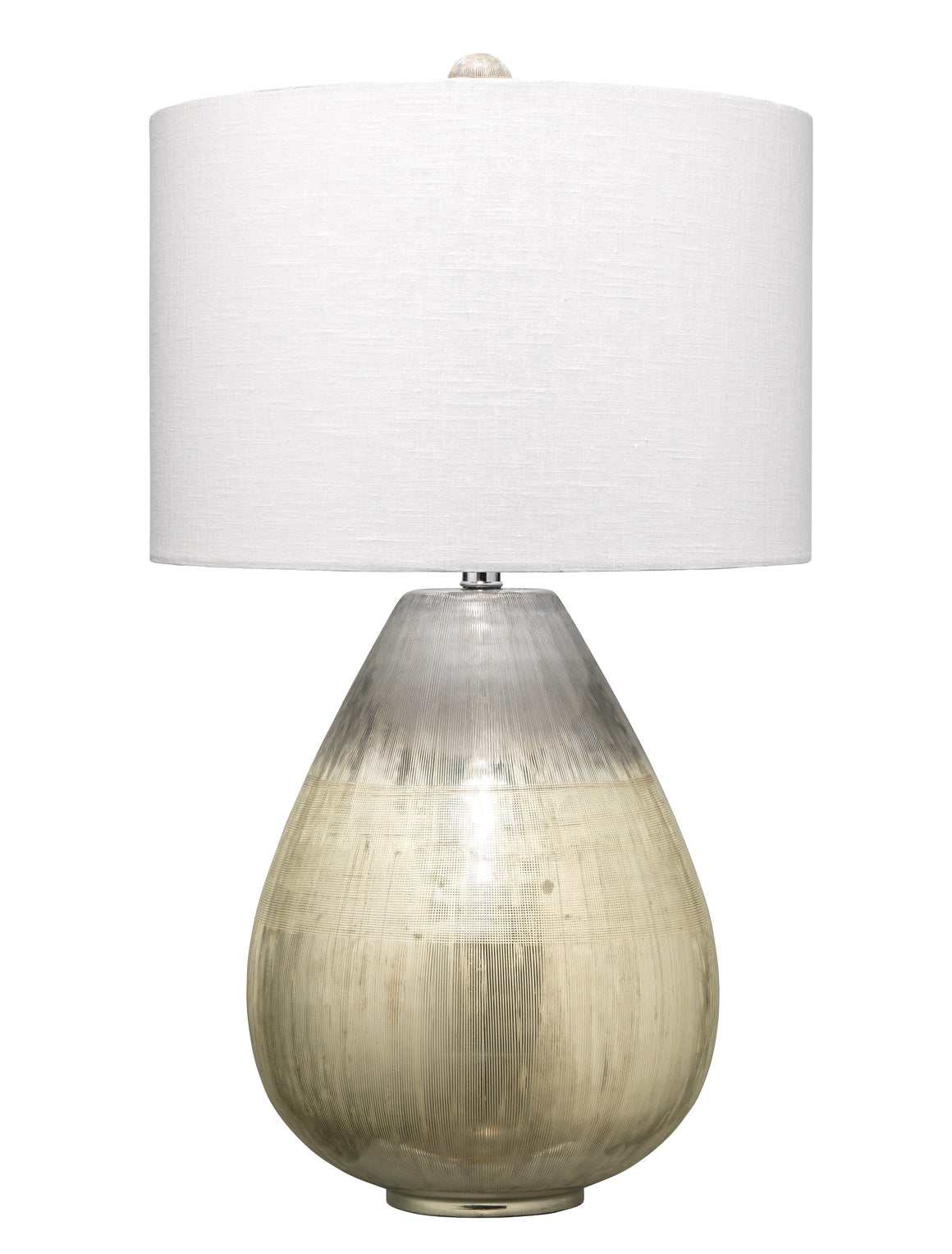 Damsle Glass Table Lamp with Linen Shade
