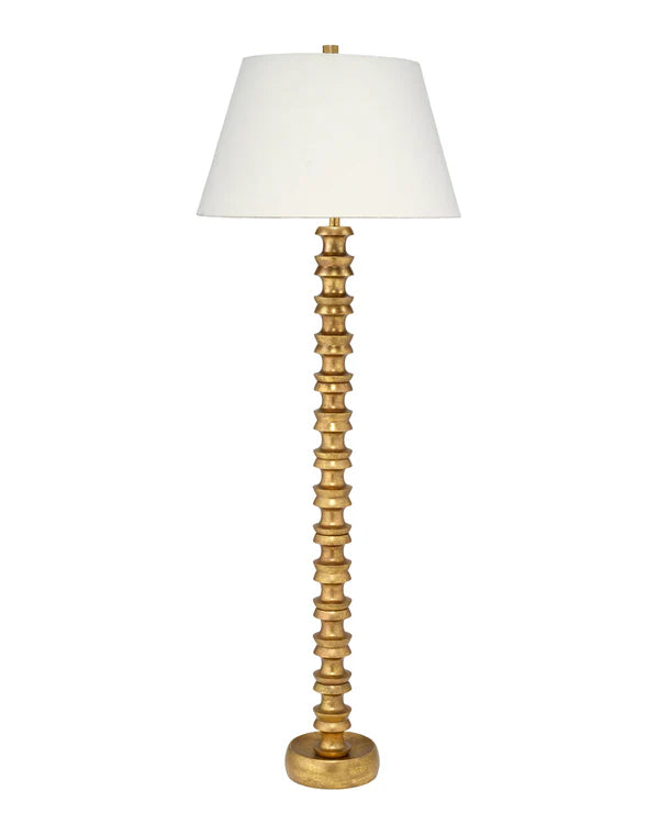 Melrose Floor Lamp, Gold Leaf