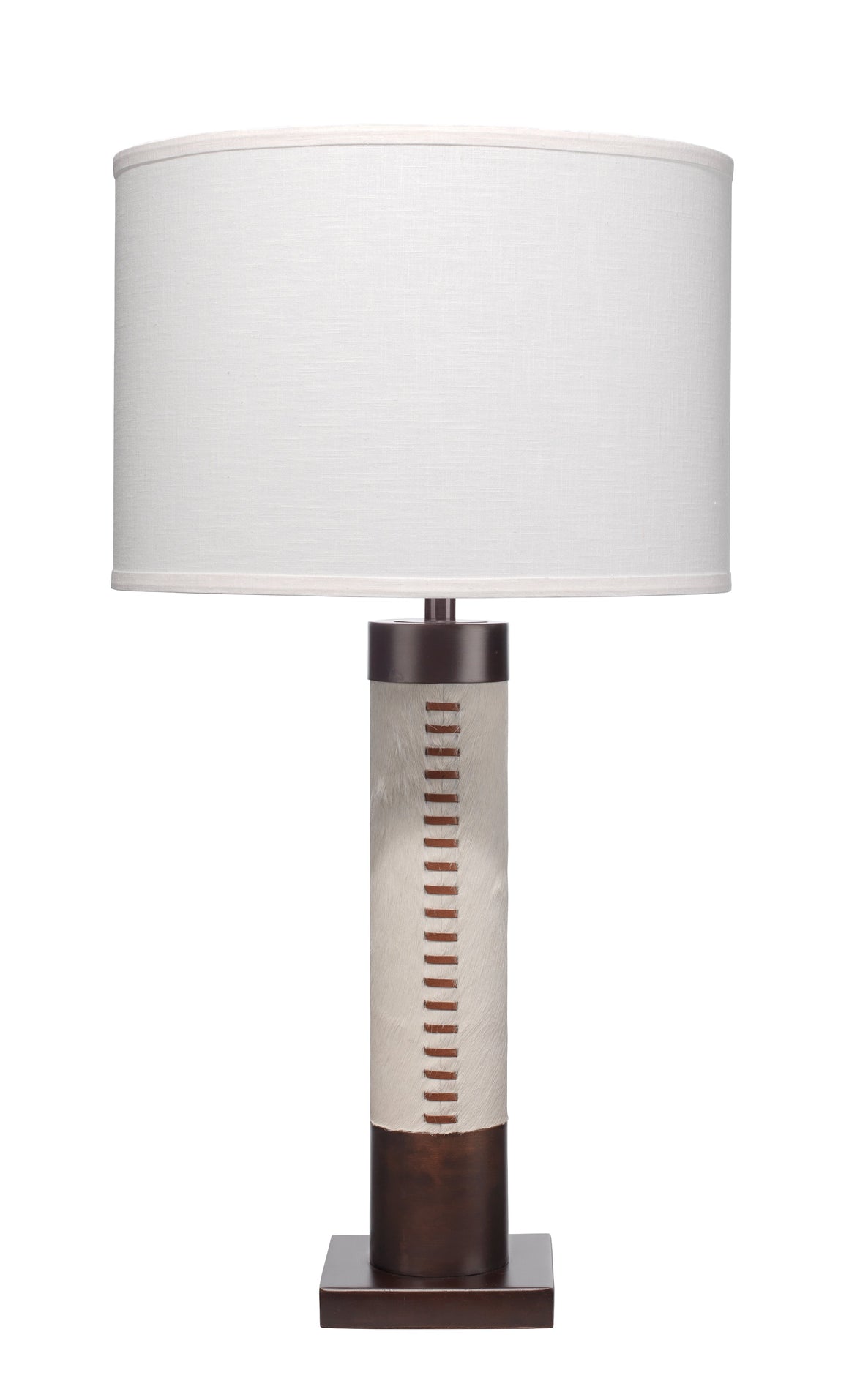 Sheridan Ox Hide Table Lamp with Linen Shade