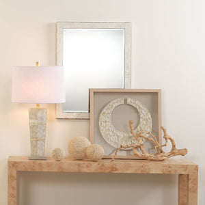 Spectacle Table Lamp with Linen Shade, Grey