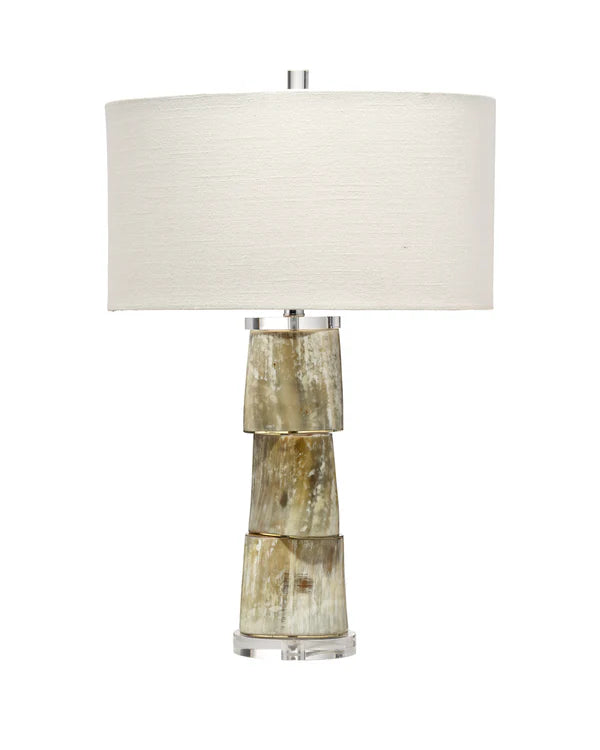 Stag Table Lamp, Cream Stacked Horn