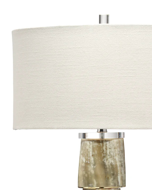 Stag Table Lamp, Cream Stacked Horn