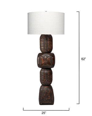 Totem Floor Lamp - Dark Brown