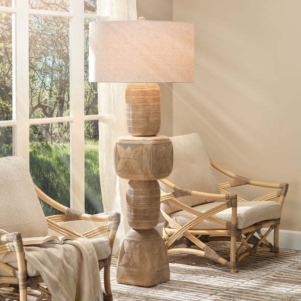 Totem Floor Lamp Natural Brown Scenario Home