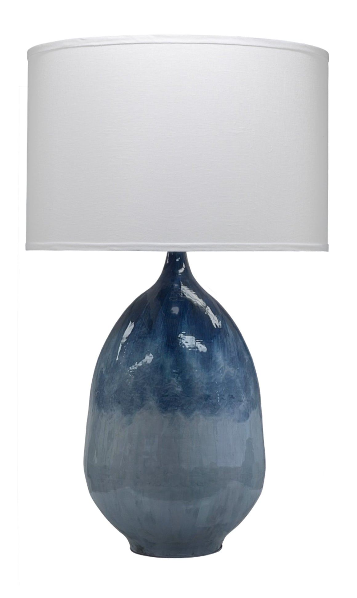 Twilight Iron Table Lamp with Linen Shade, Blue Ombre
