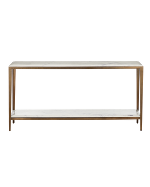 Oblique Marble Console Table