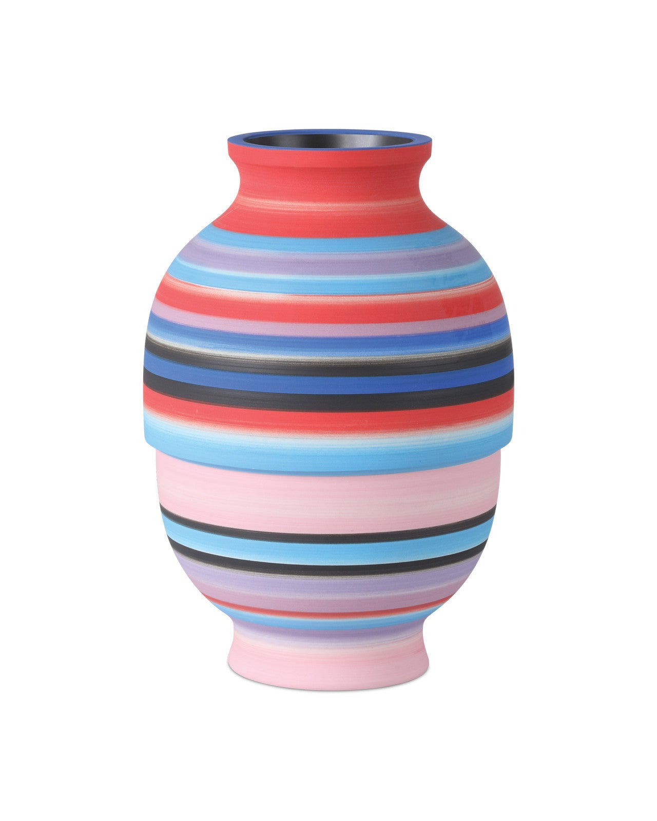Happy 80's Small Bright Blue & Red Vase
