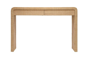 Montecito 2-Drawer Raffia Console Table