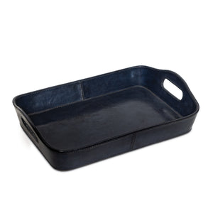Derby Parlor Leather Tray (Blue)