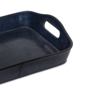 Derby Parlor Leather Tray (Blue)