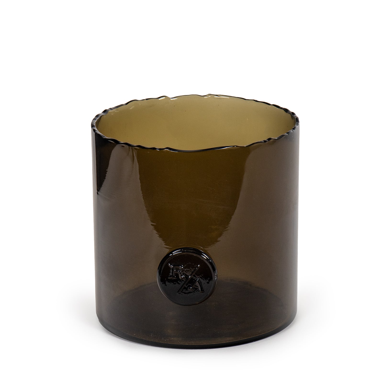 Monogram Glass Votive Large (Smoke)