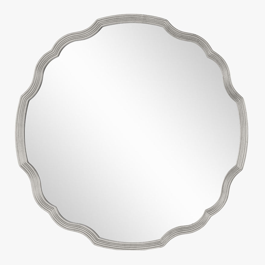Silver Leaf Round Chippendale mirror