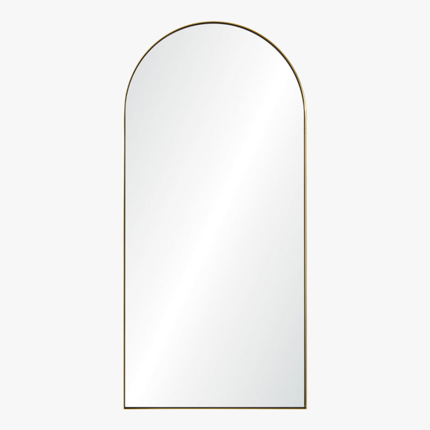 Brushed Brass Simple Arched Mirror