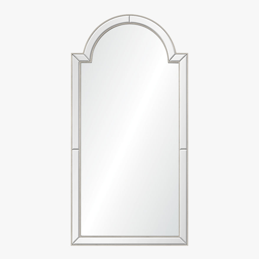 Distressed Catheral  Silver Leaf Mirror