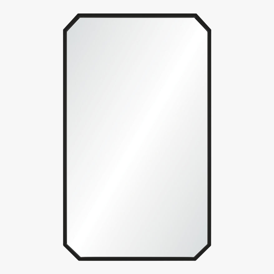 Black Nickel Snipped Corner Mirror