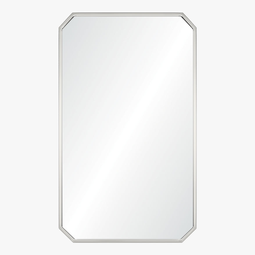 Polished Stainless Steel Snipped Corner Mirror