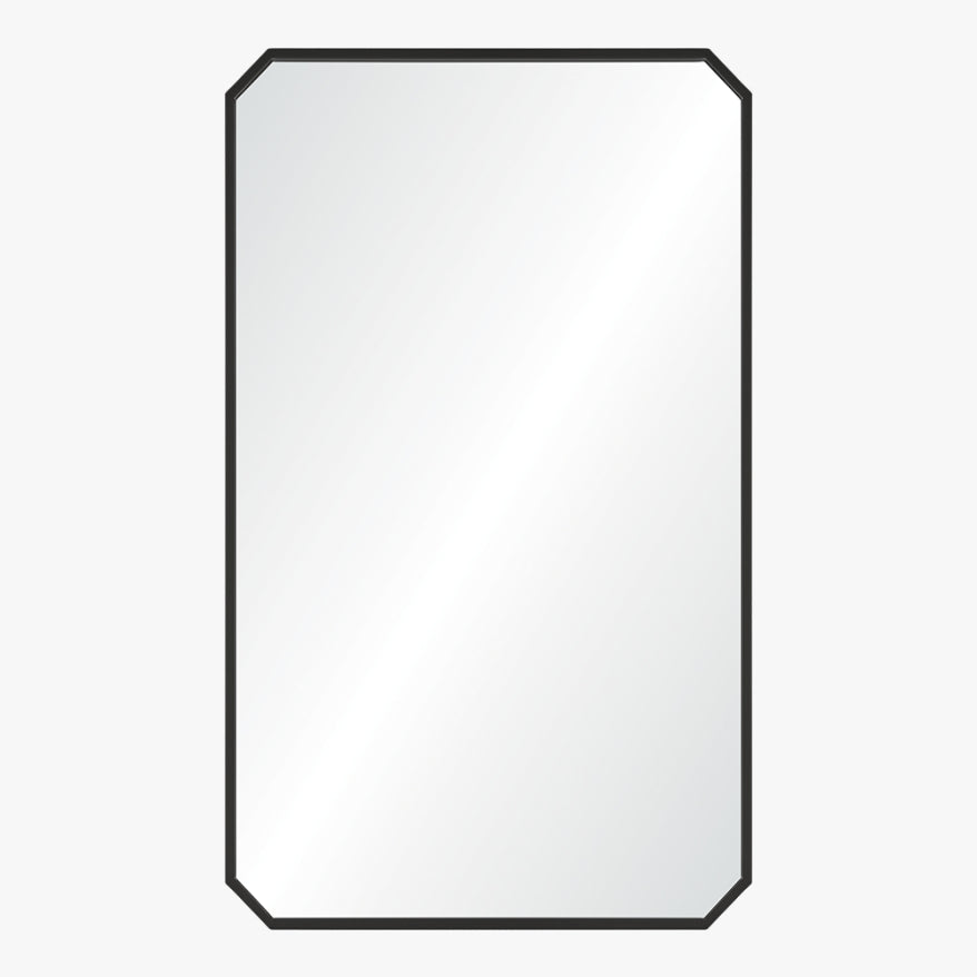 Notched Black Nickel Mirror