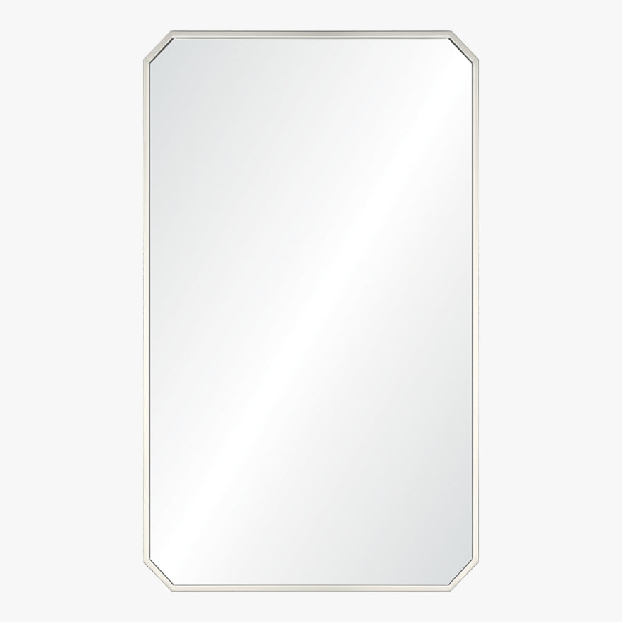 Polished Stainless Steel Snipped Corner Mirror
