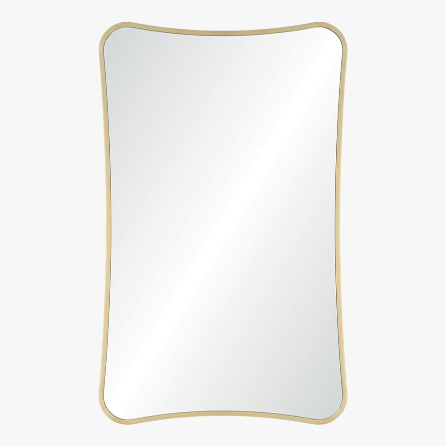 Satin Brass Swayed Mirror