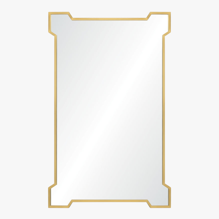Brushed Brass 4 Pointed Corner Mirror